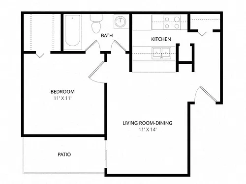 Floor plan 1x1 sm
