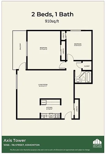 Floor plan 2 Bedrooms