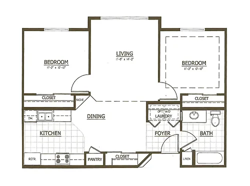 Floor plan 2 Bedroom
