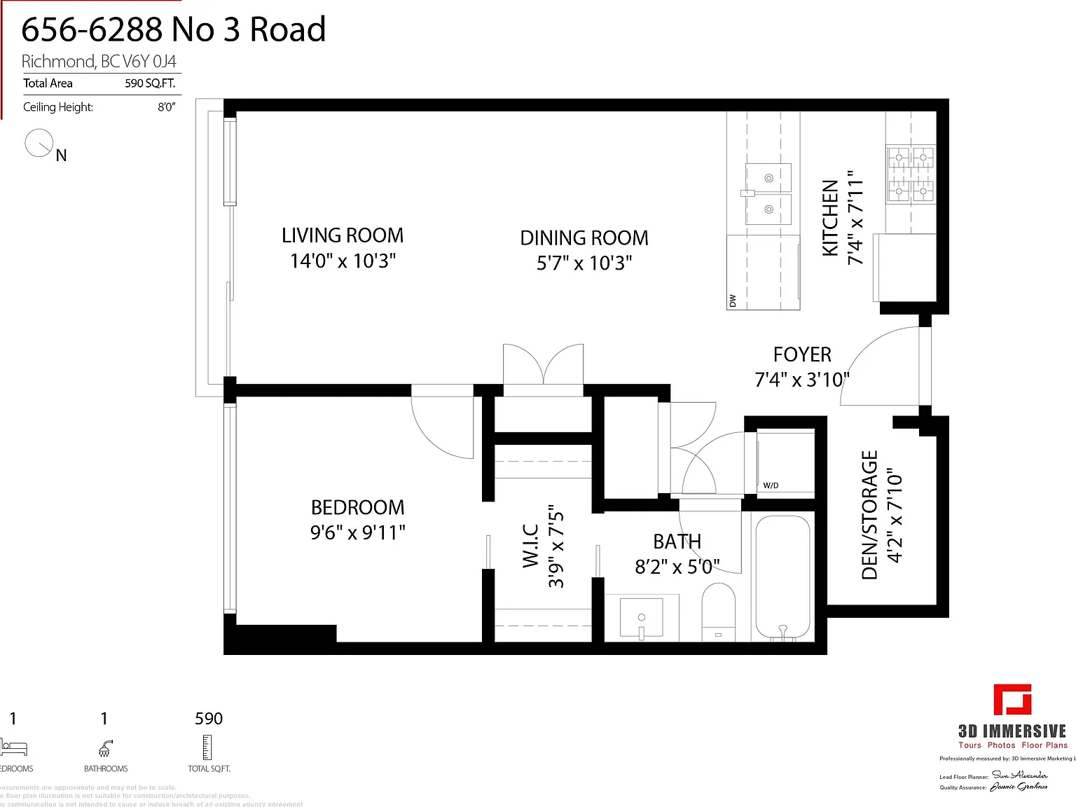 1 bed, 590 sqft, $2,200 — Photo 2