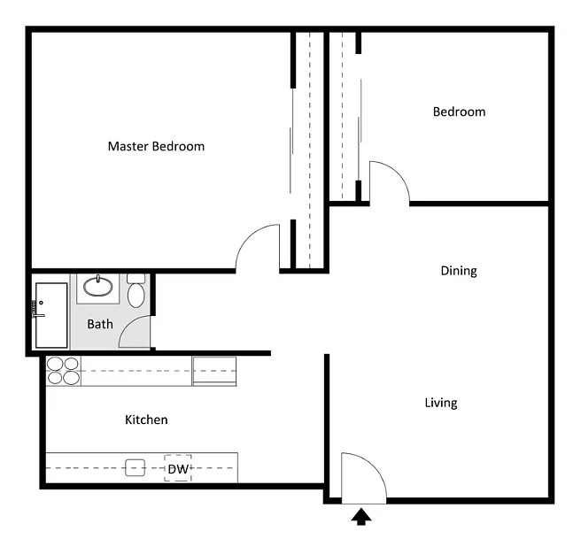Floor plan 2 BR