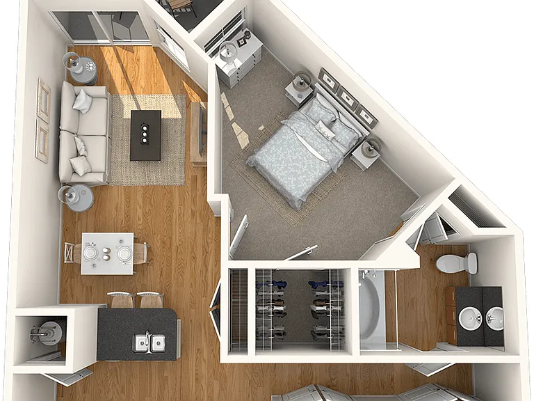 1 Bedroom, 1 Bath 1 Bedroom, 1 Bath