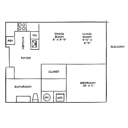 Floor plan Design 1A-A