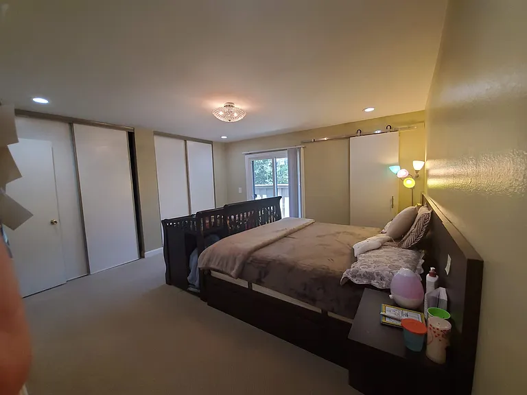 Master bedroom with two closets