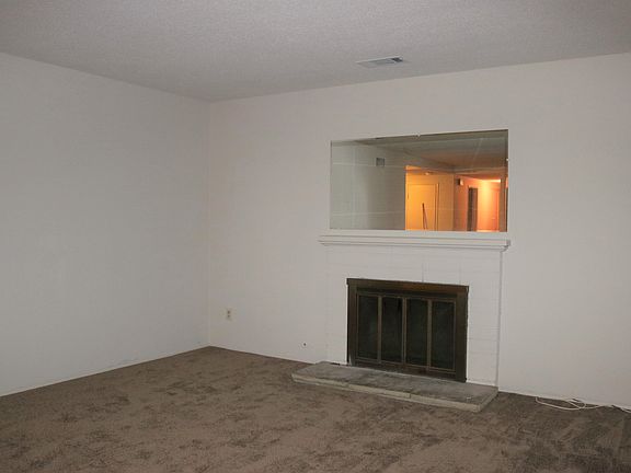 Living room with fireplace