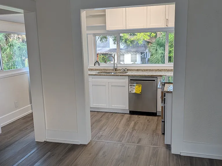 View of entryway as you approach apt from front stairs to the apt (on left)