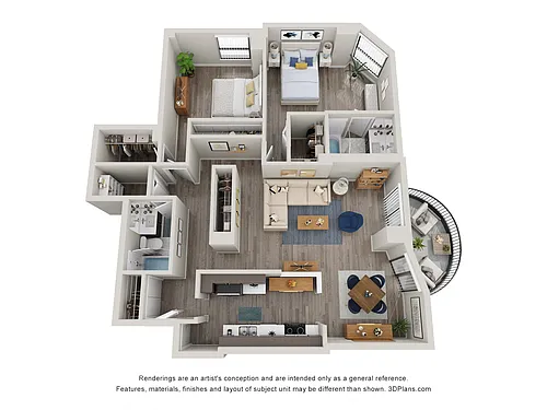 Floor plan 2 Bedroom 02 21