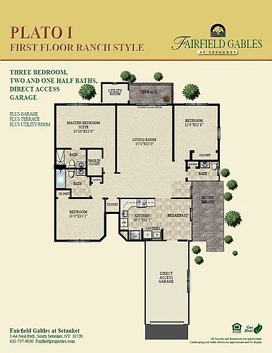 Floor plan Plato I 3BR Lower With Attached Garage