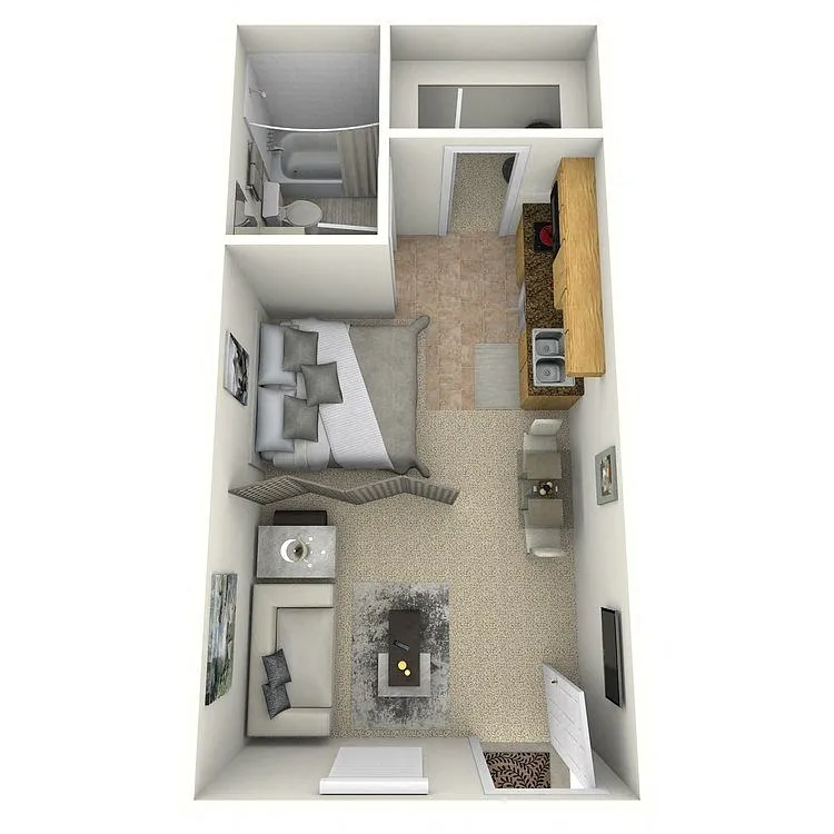 Floor plan Derby Renovated - Studio
