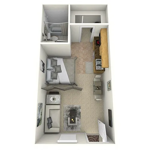 Floor plan Derby Renovated - Studio