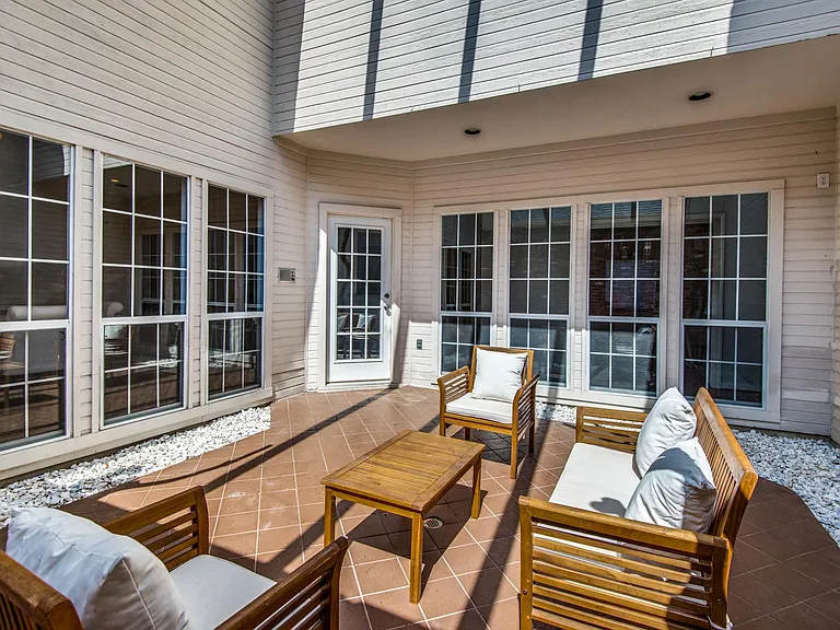 Interior patio area offers privacy.