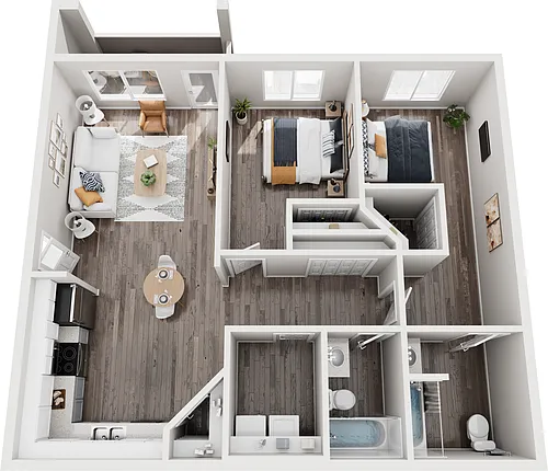 Floor plan 2X2 B