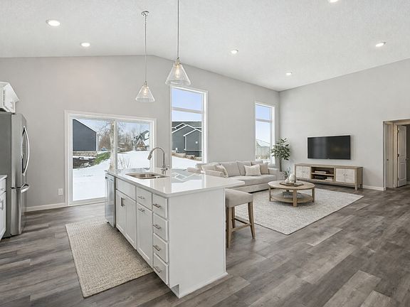 Upper Living Space and Kitchen