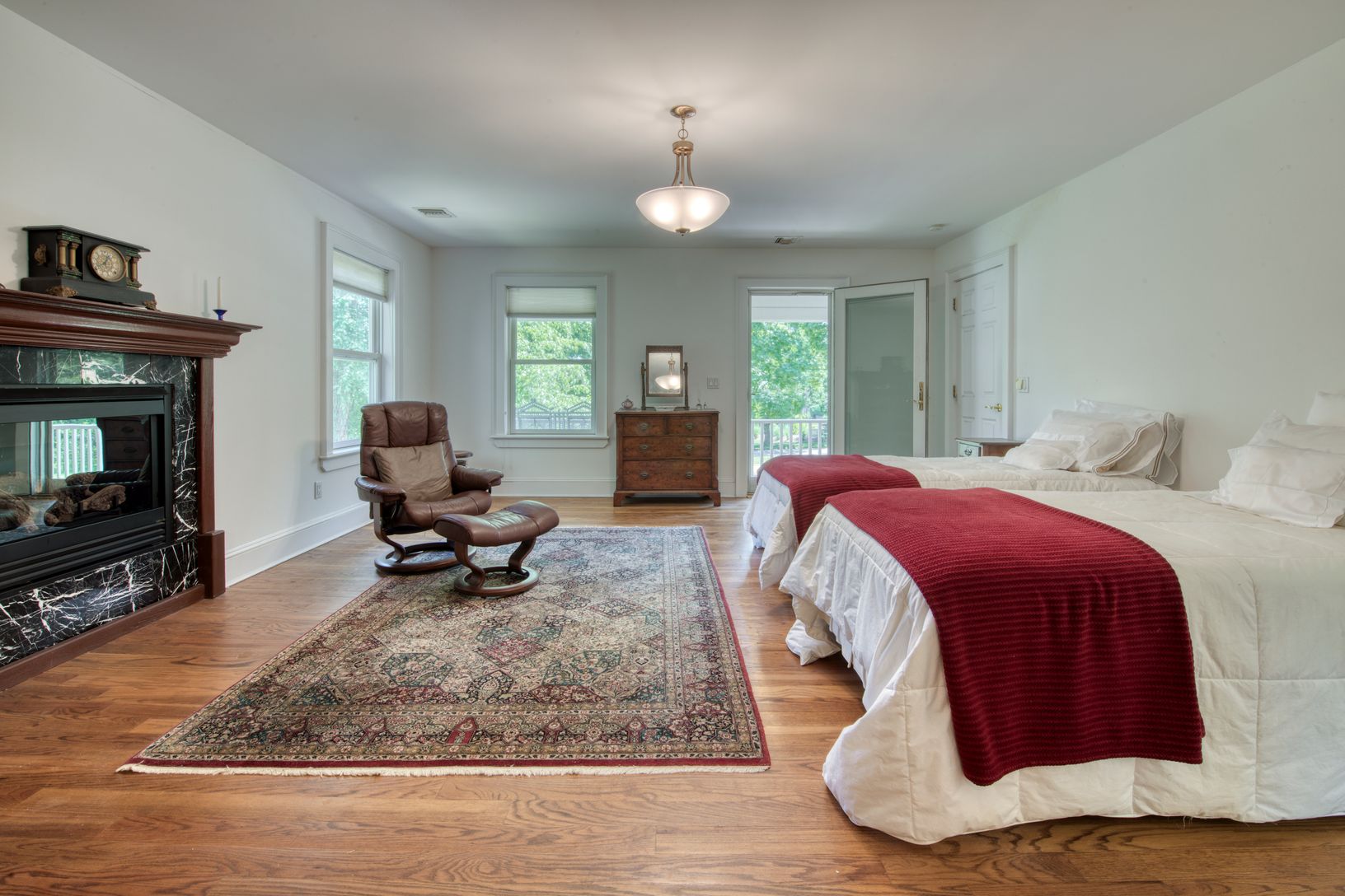 Primary ensuite with gas fireplace