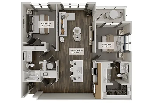 Floor plan The Crossroads Grand (B1D)