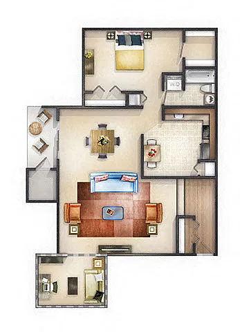 Floor plan The Baltimore + Den
