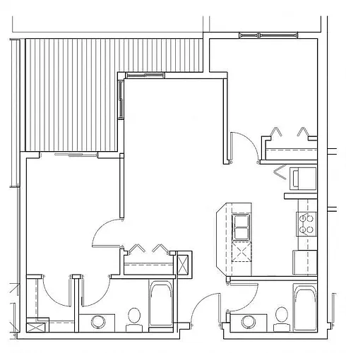 Floor plan 2x2 C Renovated