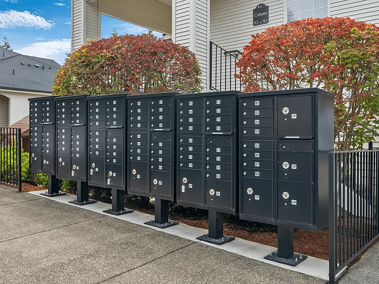 Convenient community mailboxes for secure and easy package pickup.