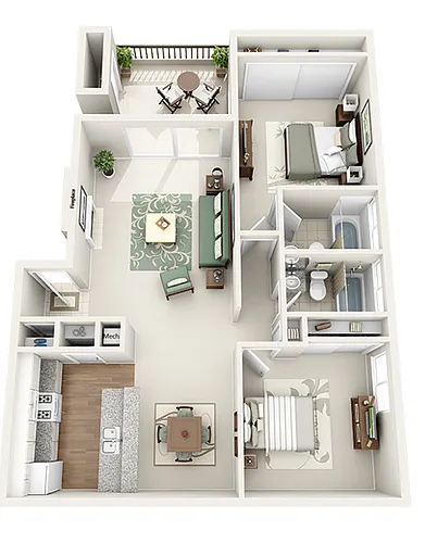 Floor plan Mediterranean