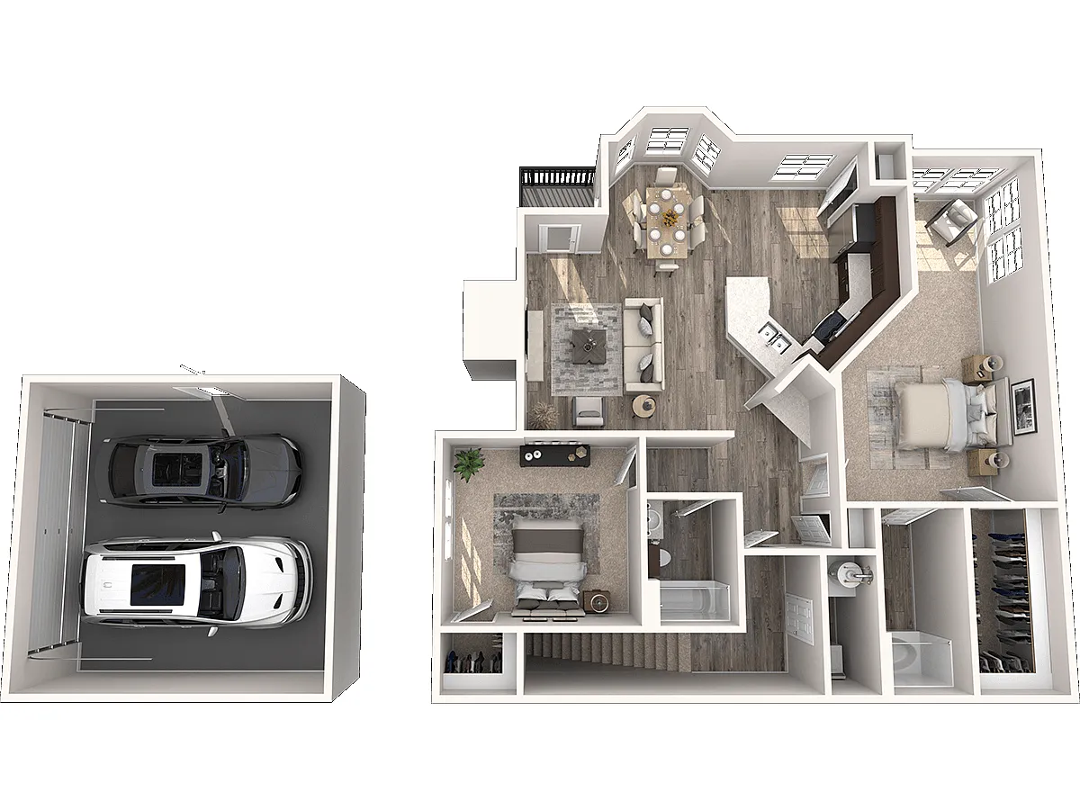 Floor plan B4 1326 Sq. Ft. 2nd Fl. *Contact Us for Available 