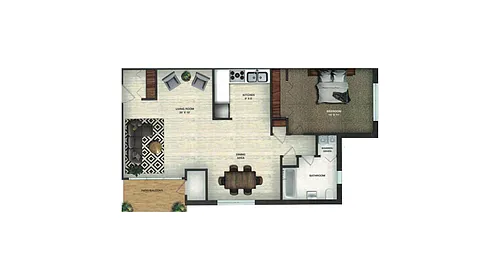 Floor plan 1 Bedroom