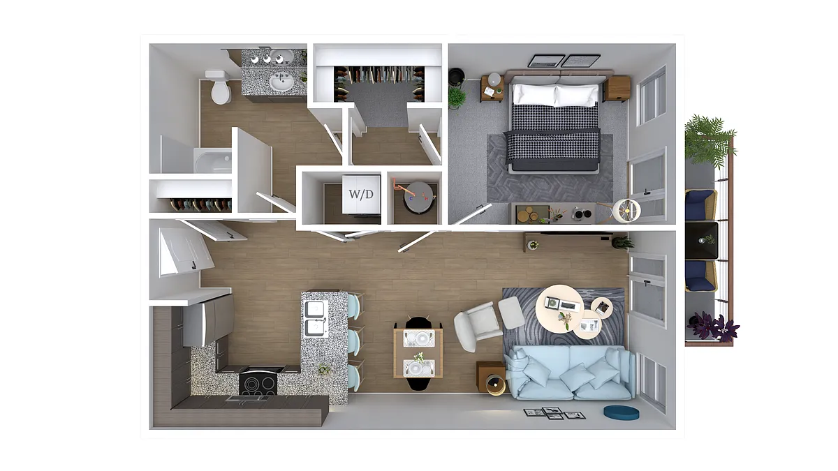 Floor plan 1X1-802