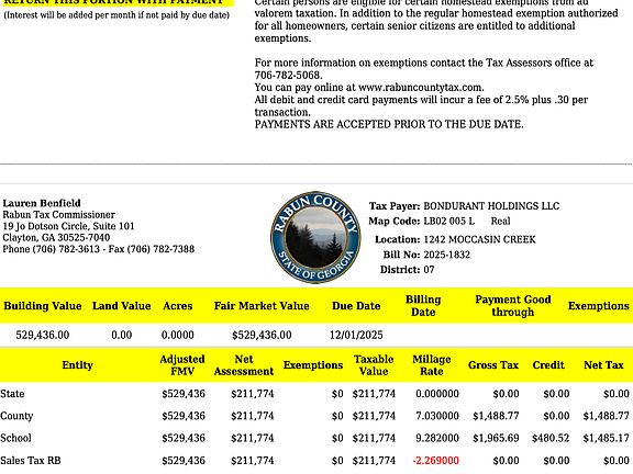 3rd image of 1242 Moccasin Creek Rd
