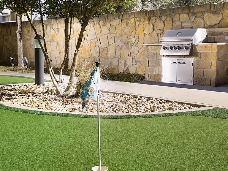 Resident putting green