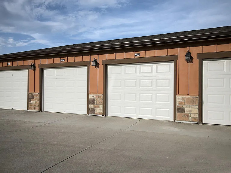 Convenient garages for secure parking.