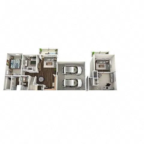 Floor plan B1 (Townhome with Loft)