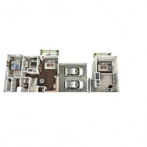 Floor plan B1 (Townhome with Loft)