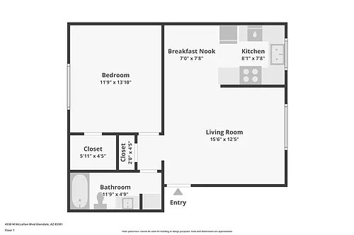 Floor plan 1X1