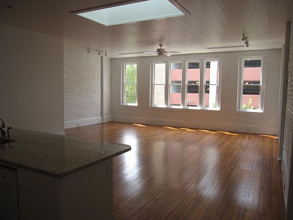 living room with clerestory for lots of natural light.