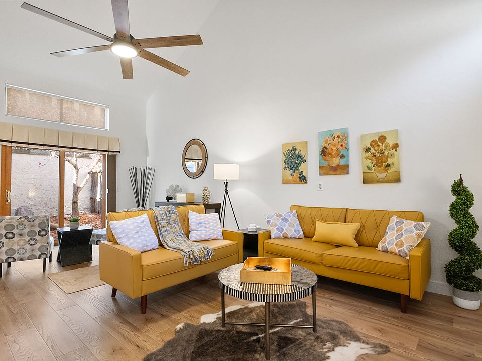 The spacious living room offers a comfortable and inviting atmosphere.
