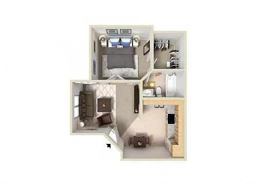 Floor plan 1 Bedroom