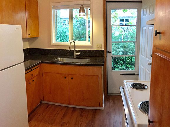 Kitchen and backyard