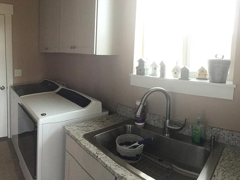 Laundry room with oversized washer and dryer