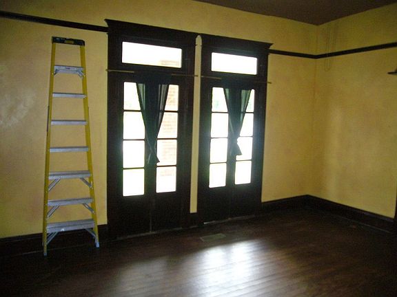 Living room with tall doors