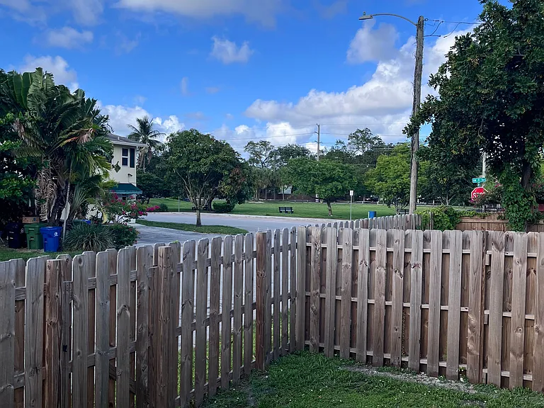 Property is a few feet away from the park.