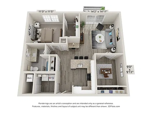 Floor plan The Keystone A with Den