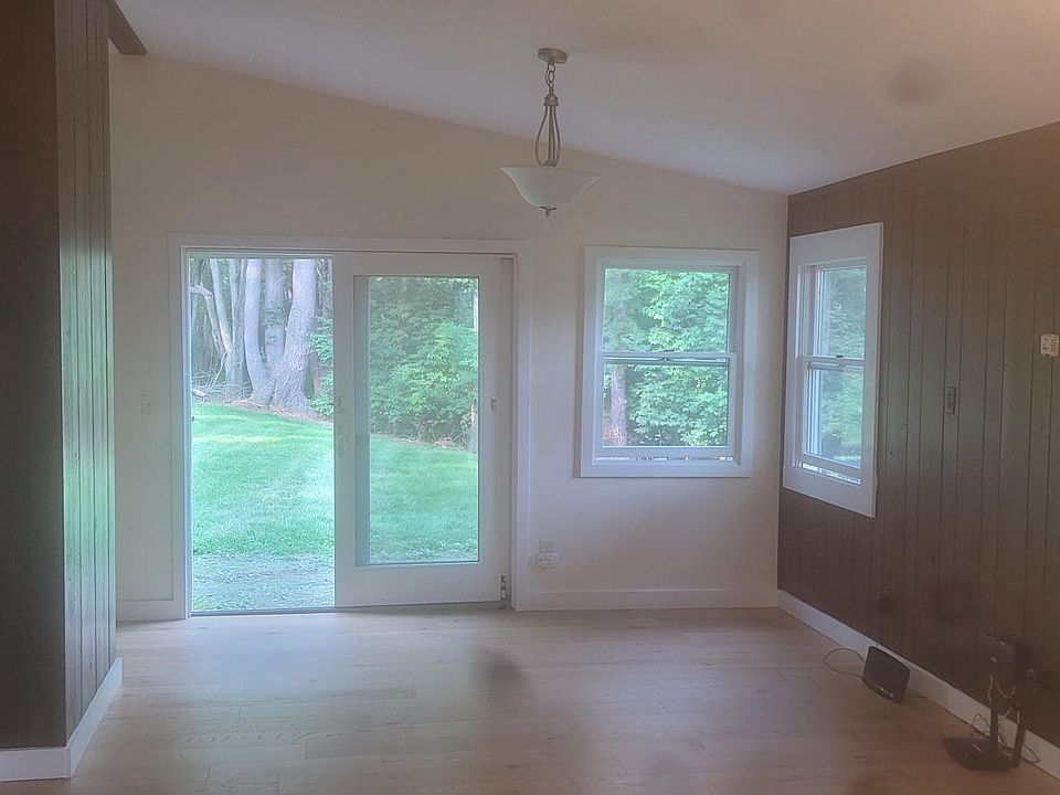 Living room with cathedral ceiling