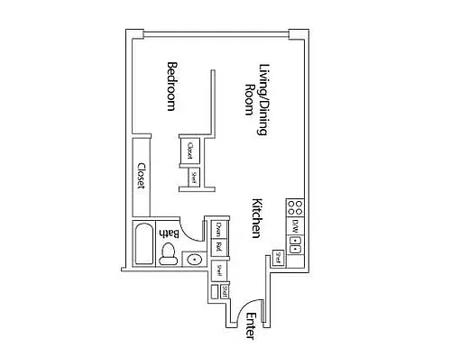 Floor plan 1X1 C