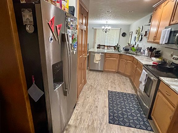 Kitchen with stainless steel appliances