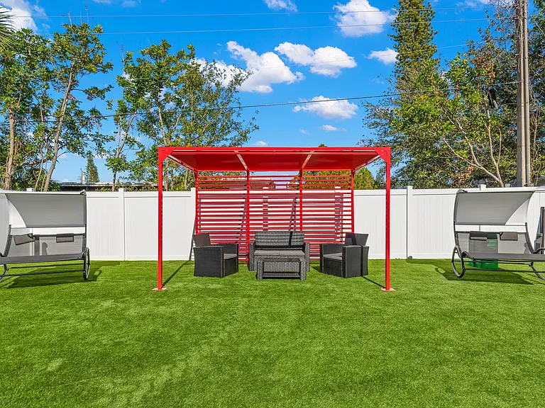 Turf Area with Cabana and Seating