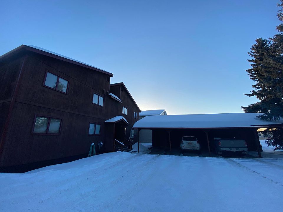 Back of building showing carport