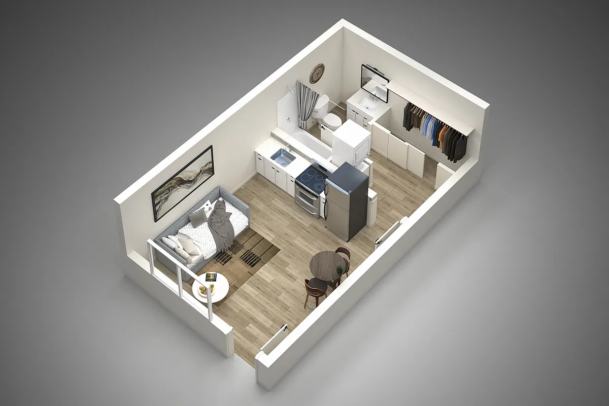 Floor plan Studio - Type B UL