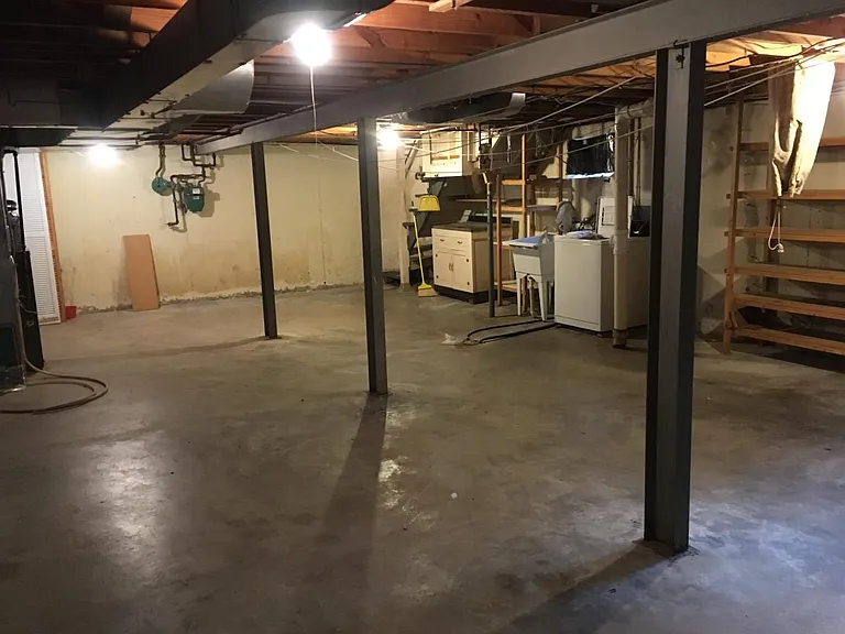 Unfinished Basement with Laundry