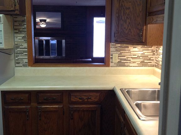 Kitchen pass through to family room