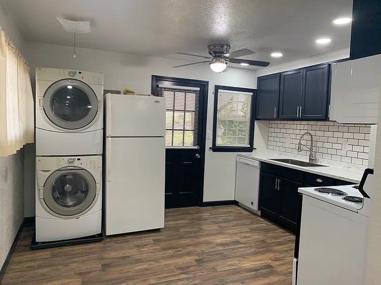 View of kitchen/dining area from living room