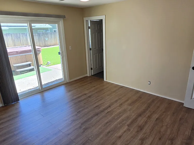 Access to the spa through primary slider.
